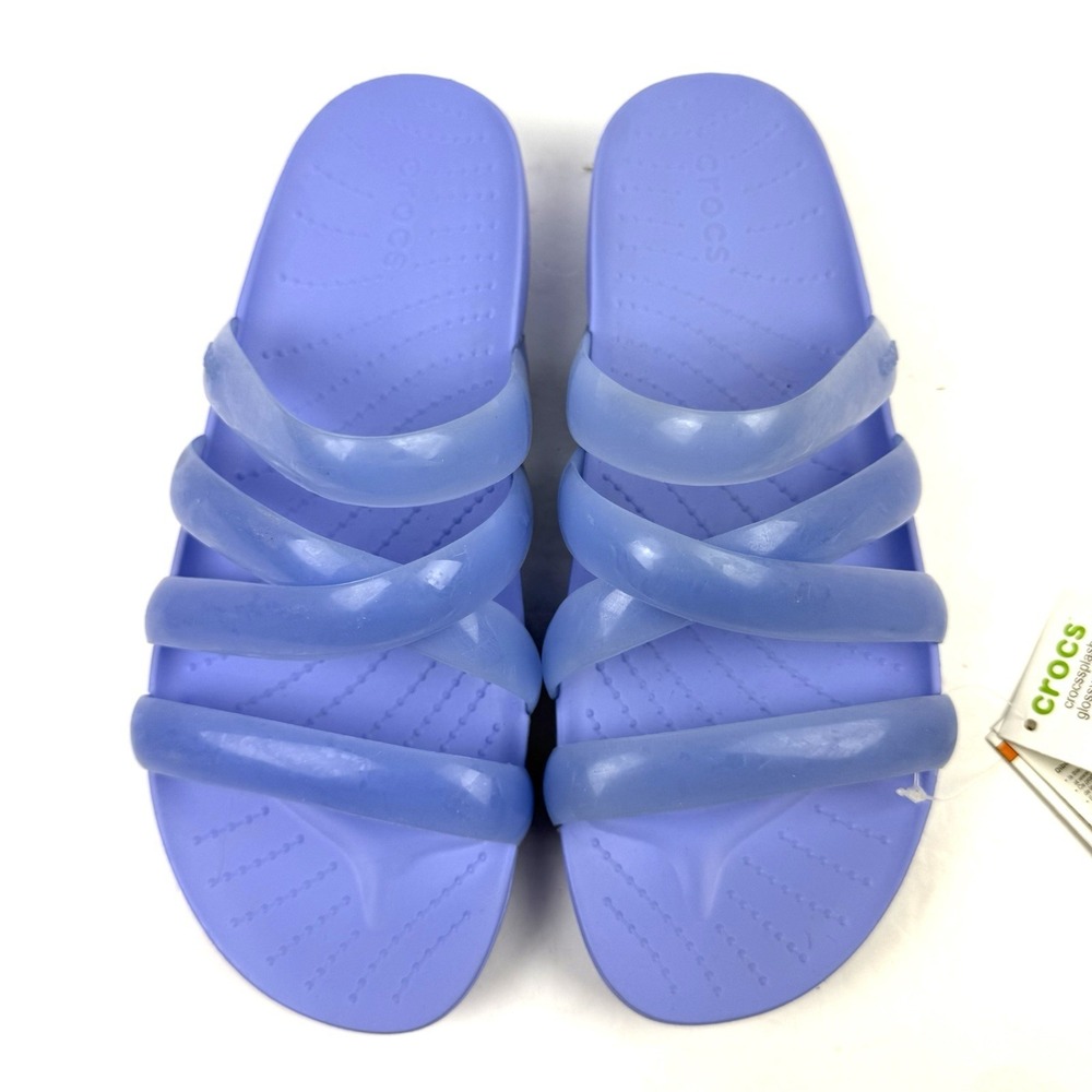 Crocs Splash Glossy Strappy Sandals 9 Moon Jelly Lavender Purple Womens NEW
